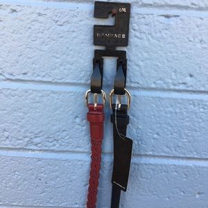 Rampage Red Black 2-pack Belt Set